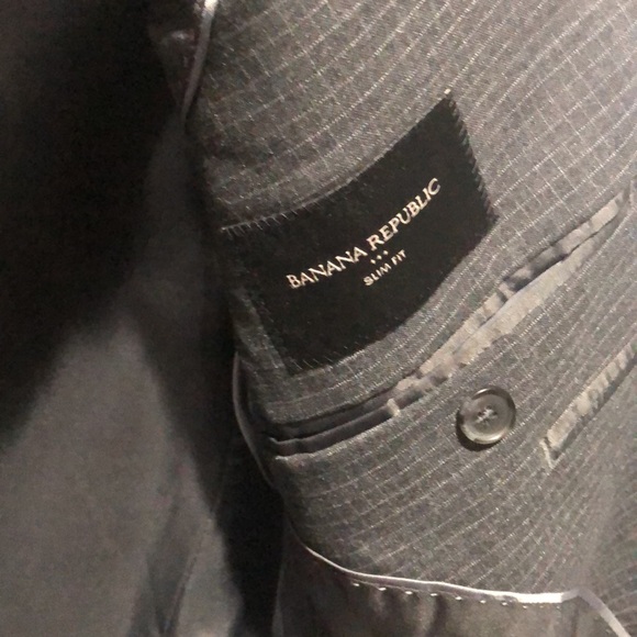 Charcoal Grid Print Blazer by Banana Republic - Picture 4 of 6